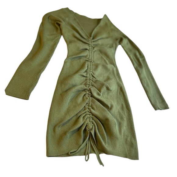 Camila Coelho Revolve Ciara Sweater Dress In Sage Green - Picture 2 of 8
